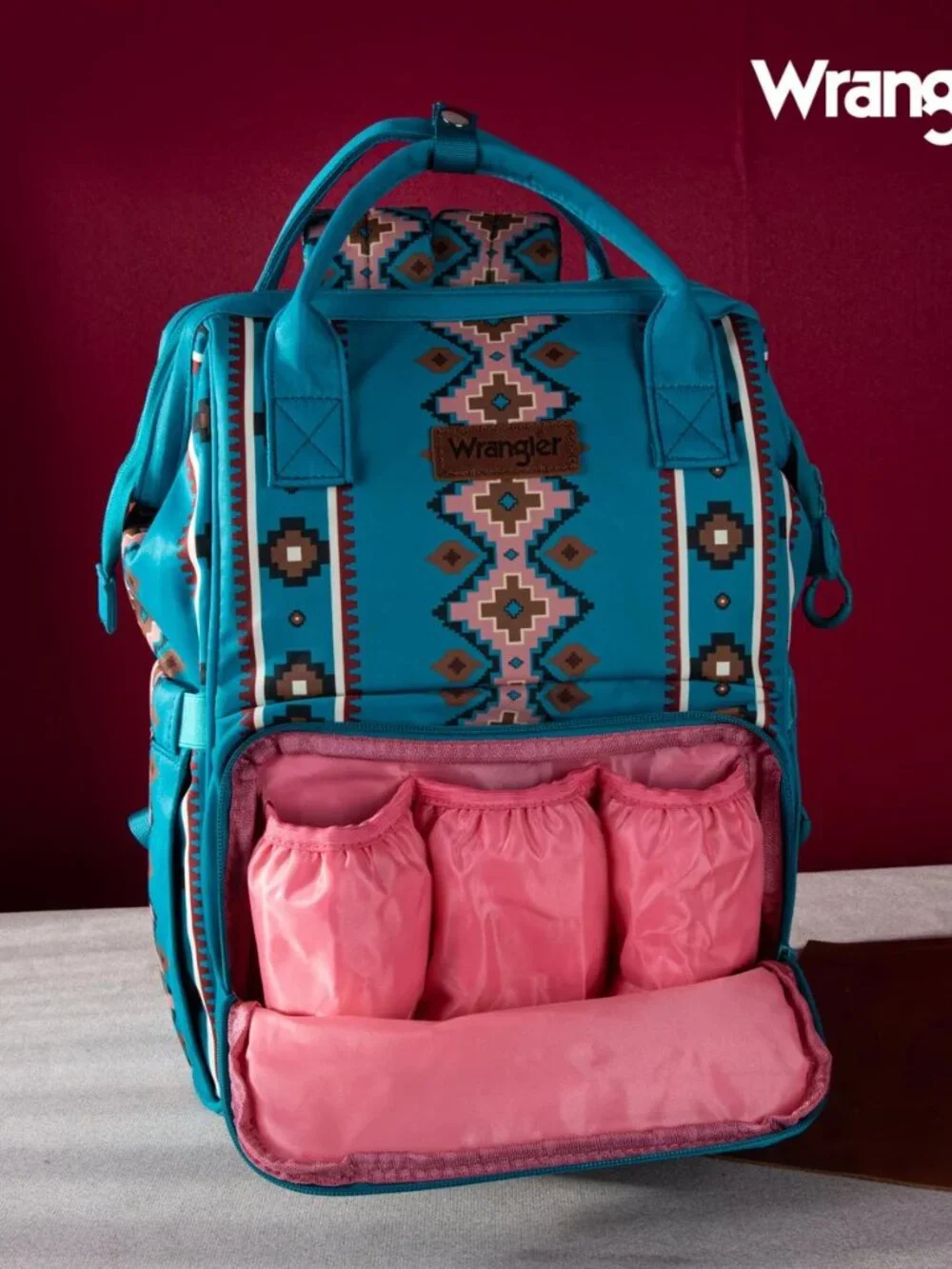 Wrangler Aztec Printed Callie Backpack - Turquoise